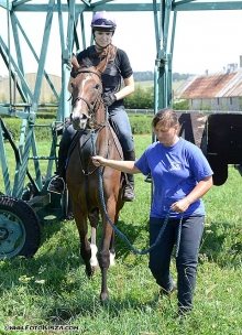 Princezna Arabela, trenérka Lenka Syslová a jezdec Petra Svrčková